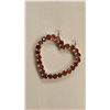Image 1 : SPARKLING 8.35 CT RED GARNET  HEART PENDANT.