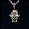 Image 2 : Strong 14 Kt Gold Plated Basketball Hoop Pendant