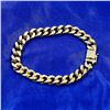 Image 1 : HUGE 48 GRAM 14 KT GOLD PLATED LINK  BRACELET
