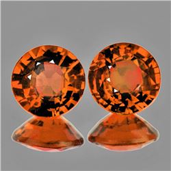 Natural AAA Orange Sapphire Pair - FL