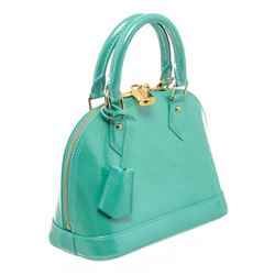 Louis Vuitton Mint Green Monogram Vernis Leather Alma BB Bag