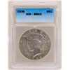 Image 1 : 1928 $1 Peace Silver Dollar Coin ICG MS63