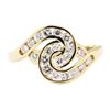 Image 2 : 0.50 ctw Diamond Love Knot Ring - 14KT Yellow Gold