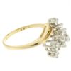 Image 6 : 14k Two Tone Gold .52 ctw Bypass Style Prong Set Diamond Wave Cluster Ring