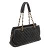 Image 2 : Chanel Grey Chevron Surpique Quilted Leather Small Tote