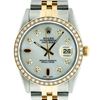 Image 2 : Rolex Mens 2 Tone 14K Mother Of Pearl Diamond 36MM Datejust Wristwatch