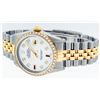 Image 4 : Rolex Mens 2 Tone 14K Mother Of Pearl Diamond 36MM Datejust Wristwatch