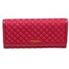 Image 2 : Prada Pink Quilted Fabric Leather Flap Wallet