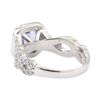 Image 3 : 2.48 ctw Sapphire and Diamond Ring - 14KT White Gold