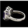 Image 3 : 5.71 ctw Tanzanite and Diamond Ring - 14KT White Gold