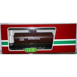 LGB G GAUGE RGS WATER TANK CAR. BROWN