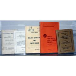 5 RAILROAD SAFETY AND RULES BOOKS