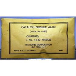 LIONEL SEALED ENVELOPE CONTAINING 4 #44-40 MISSIL