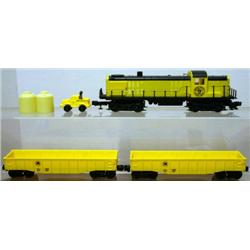 LIONEL CONSTRUCTION SET RS-3 W/ 2 GONDOLAS