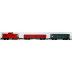 FLYER 640 HOPPER, 641 RED PAINTED GONDOLA, RED UN