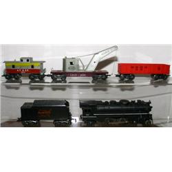 MARX 666 2-4-2 W/ ALLSTATE TENDER, 4528 CRANE, 34