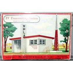 PLASTICVILLE TV STATION. COMPLETE. WPLA SIGN HAS 
