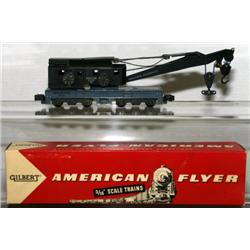 AMERICAN FLYER S GAUGE WRECKING CRANE.