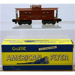 AMERICAN FLYER S GAUGE CABOOSE. BROWN.