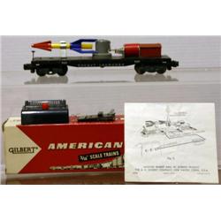 AMERICAN FLYER S GAUGE ROCKET LAUNCHING FLAT CAR.