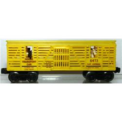 LIONEL HORSE TRANSPORT. LIGHT YELLOW. 