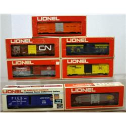 LIONEL 9700 SERIES BOX CARS. CN, ALASKA, RIO GRAN