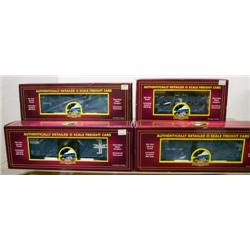 MTH BOSTON & MAINE STEEL CABOOSE WITH 3 BOSTON & 