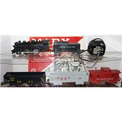 MARX #400 0-4-0 STEAM LOCO W/ 3 FREIGHT CARS, SET
