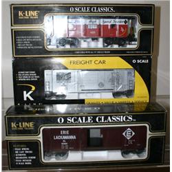K-LINE NEW YORK STATE QUARTER BOX CAR, NICKLE PLA