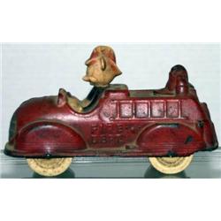 SUN RUBBER MICKEY MOUSE FIRE TRUCK. DONALD DUCK R