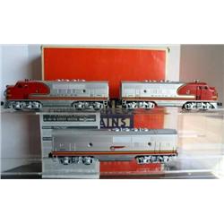 LIONEL SANTA FE F-3 A-B-A DIESEL SET.