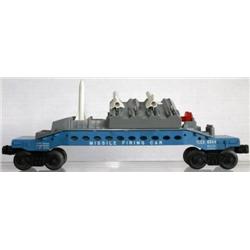 LIONEL POST WAR MISSILE FIRING CAR. WHITE CONSOLE