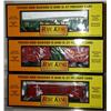 Image 1 : MTH 2000 CHRISTMAS CAR SET. BOX CAR, GONDOLA, WOO