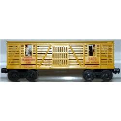 LIONEL POSTWAR HORSE TRANSPORT. RED LETTERS.