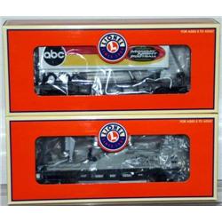 LIONEL MONDAY NIGHT FOOTBALL 2 PACK. FLAT W/ TRAI