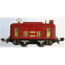 LIONEL PREWAR 0-4-0 BOXCAB ELECTRIC. RED. NEEDS W