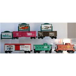 LIONEL 9744 TAB BOX CAR WITH 4 CARS AND 3 BILLBOA