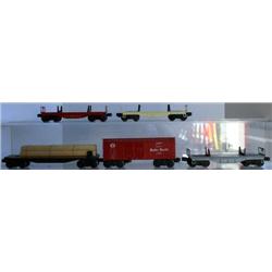 LIONEL X6014 BABY RUTH BOX CAR W/ 3 METAL FLAT CA