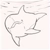 Image 2 : Wyland - "Dolphin" Framed Original Sketch, Hand Signed with Certificate of Authenticity.