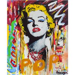 Nastya Rovenskaya- Mixed Media "Marilyn Monroe II"