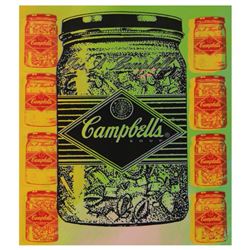 Steve Kaufman (1960-2010),  Campbell's Soup  Hand Painted Limited Edition Silkscreen on Canvas, TP N