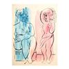 Image 1 : Wayne Ensrud "Artist and Muse 1" Mixed Media Original Artwork; Hand Signed; COA