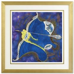 Lu Hong, "Sagittarius" Framed Limited Edition Giclee, Numbered and Hand Signed with COA.