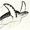 Image 2 : Wyland, "Turtle" Original Sumi Ink Painting, Hand Signed with Certificate of Authenticity.