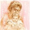 Image 2 : "Gina and Child" Limited Edition Lithograph by Edna Hibel (1917-2014), Numbered and Hand Signed with