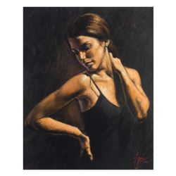 Fabian Perez, "Christine" Hand Textured Limited Edition Giclee on Board. Hand Signed and Numbered.