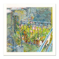 Marco Sassone, "Le Balcon Blueae" Limited Edition Serigraph, Numbered and Hand Signed with Letter of