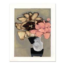 Brenda Barnum,  Tulip & Pink Flower  Limited Edition Serigraph, Numbered and Hand Signed with Certif