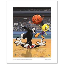  Sylester & Tweety Basketball  Limited Edition Giclee from Warner Bros., Numbered with Hologram Seal