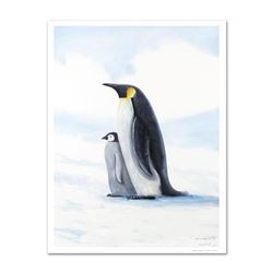  Antarctic Penguins  Limited Edition Giclee on Canvas by Renowned Artist Wyland, Numbered and Hand S